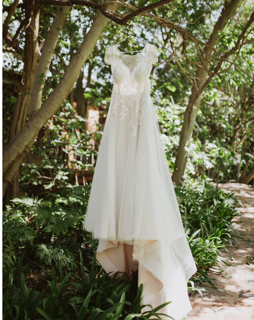 Elodie | Romantic Blush A-Line Wedding Dress