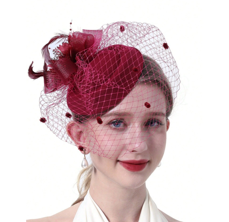 20s 50s Hat Pillbox Fascinator