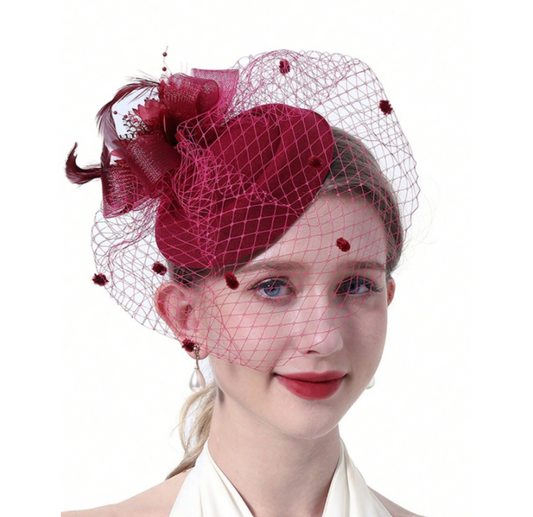 20s 50s Hat Pillbox Fascinator