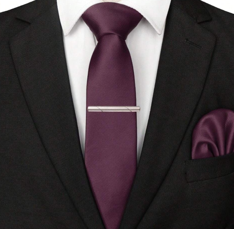 3pcs Groomsman Tie Set Mahogany