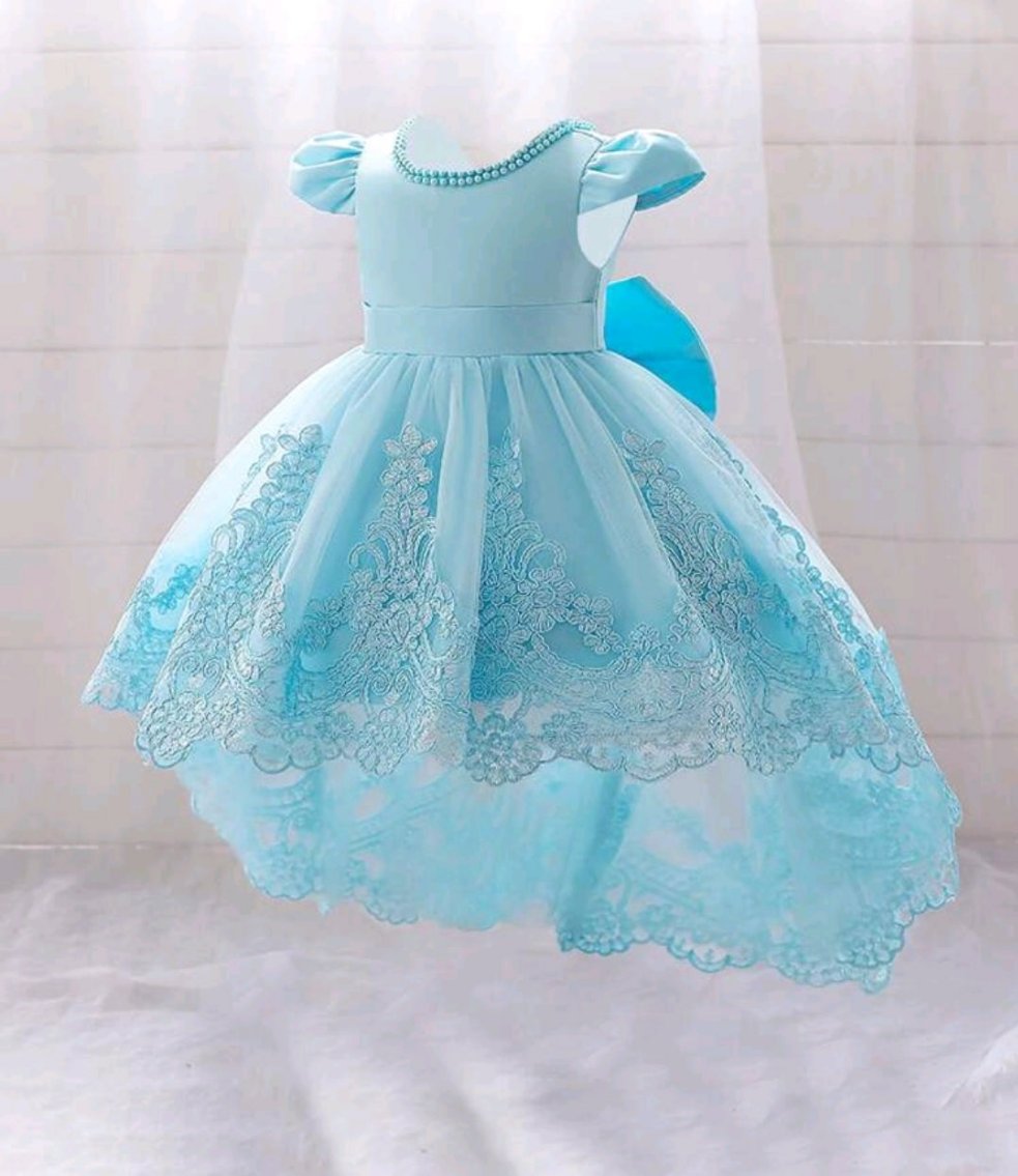 Toddler Girls Embroidery Mesh Hem Party Dress