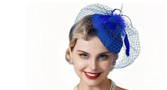 Tea Party Fascinator Blue