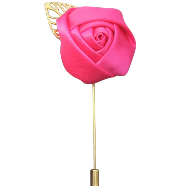 Groomsmen Wedding Boutonniere Rose Red