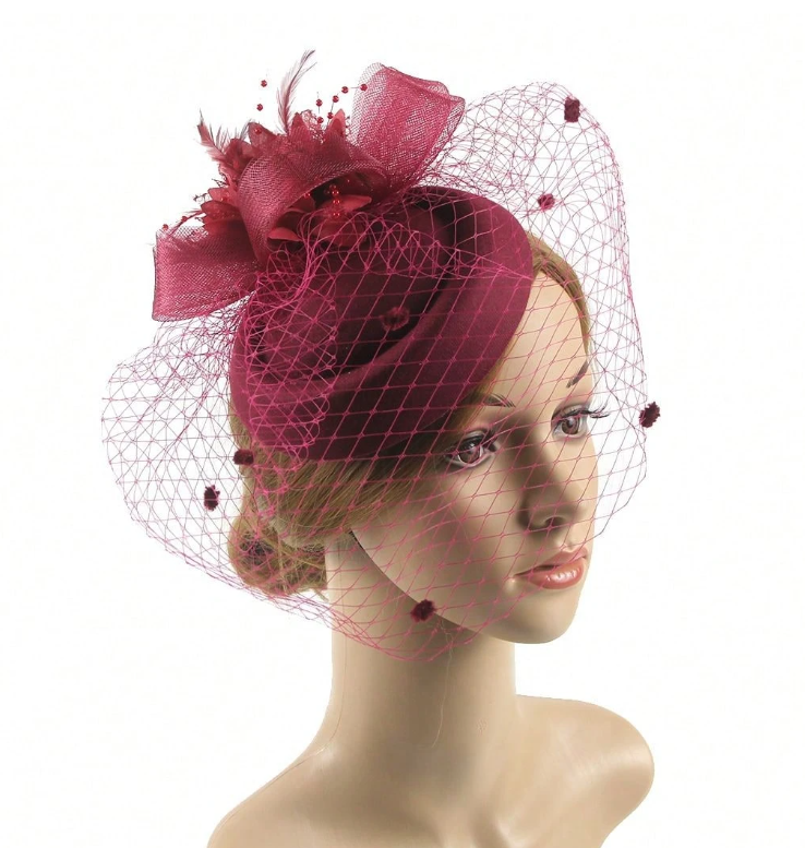 20s 50s Hat Pillbox Fascinator