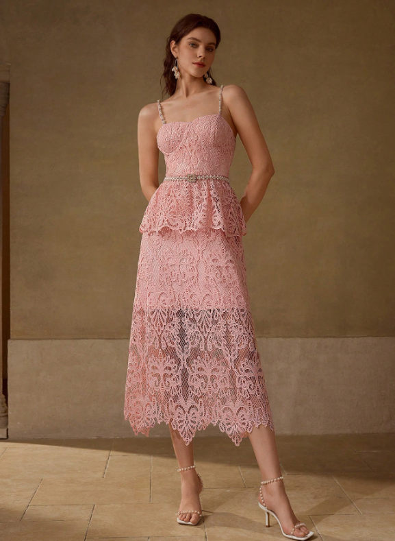 Classy Lace Evening Dress