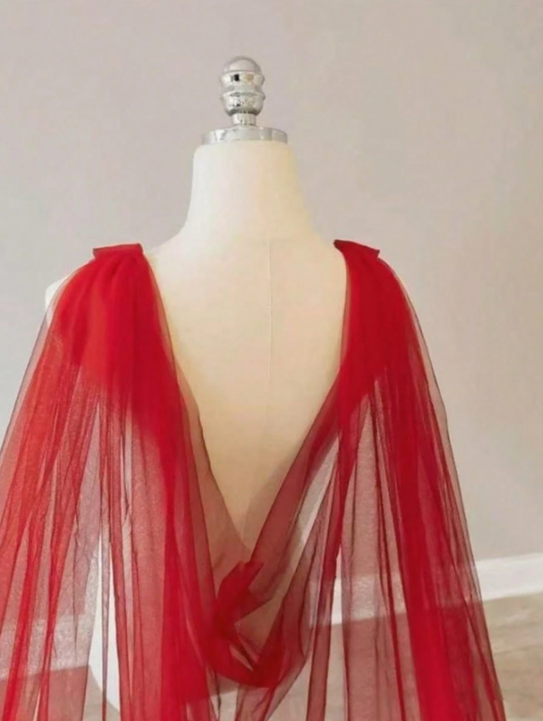European Style Lace Long Train Bridal Shawl