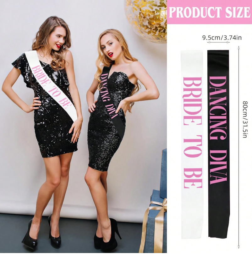 12pc Set - Bachelorette Party Sash