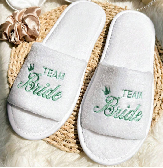 Team Bride Disposable Slippers