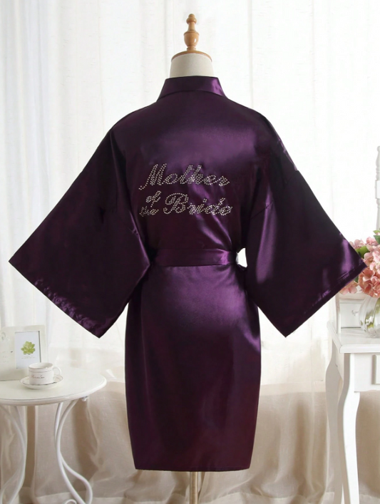 Mother of the Bride Rhinestone-Decorated Royal Robe