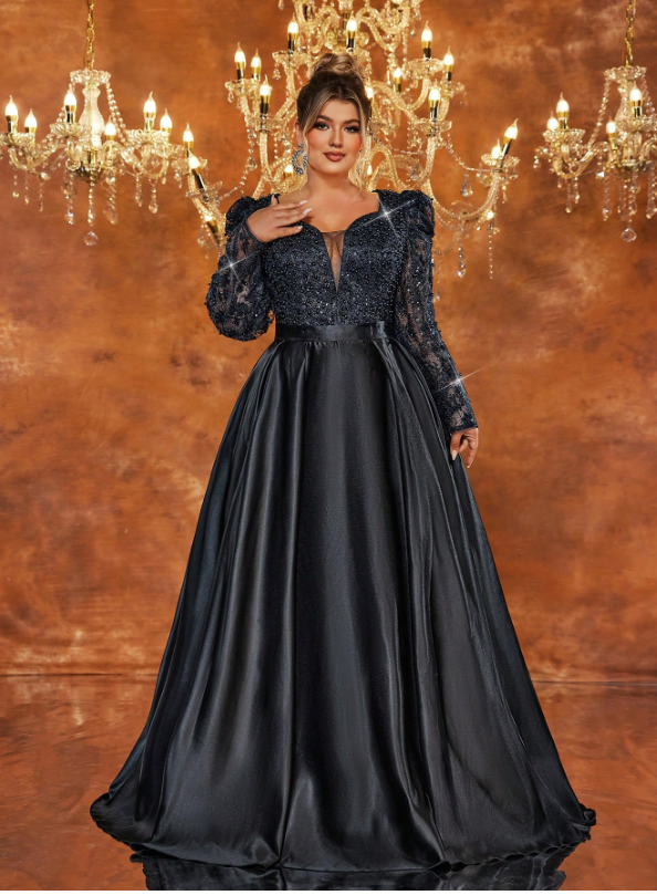 Embroidered Sequins & Rhinestones Mixed Dresses