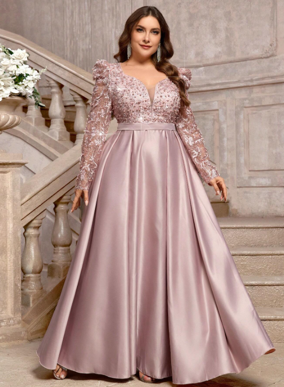 Embroidered Sequins & Rhinestones Mixed Dresses