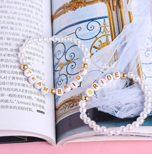 5pc Pearl Bride & Bridesmaids  Bracelet Set