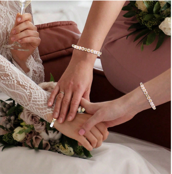 5pc Pearl Bride & Bridesmaids  Bracelet Set