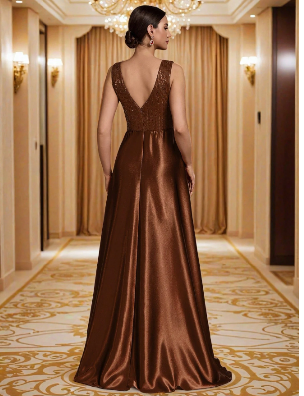 Beaded Taffeta Patchwork Evening Formal Dress Beaded Taffeta Patchwork Evening Formal Dress