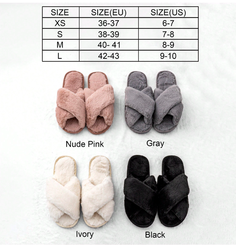 Personalized Fluffy Slippers, Bride Gifts