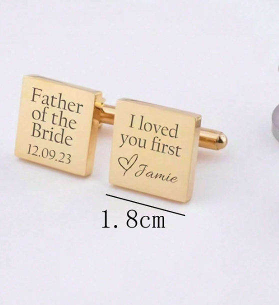Father of The Bride Cufflinks Set Wedding Gift