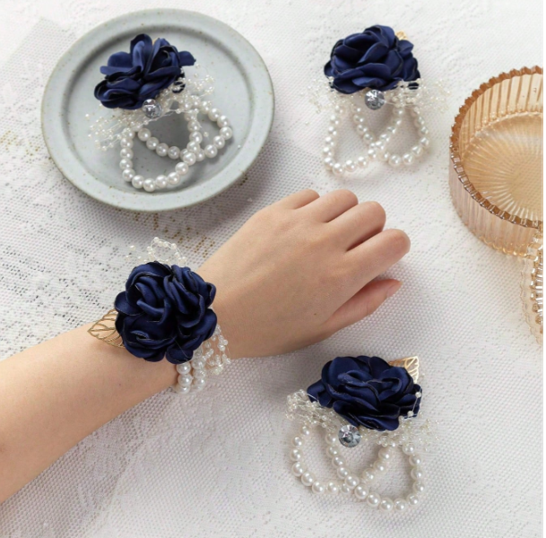 Bridesmaids Corsage Navy