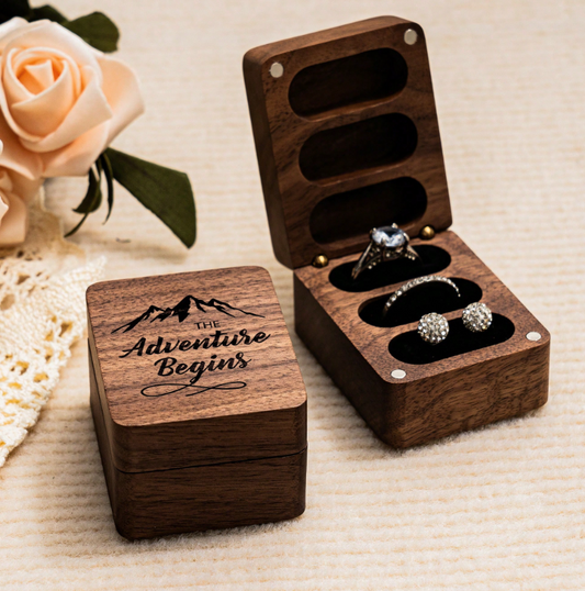 The Adventure Begins 3 Slot Ring Box