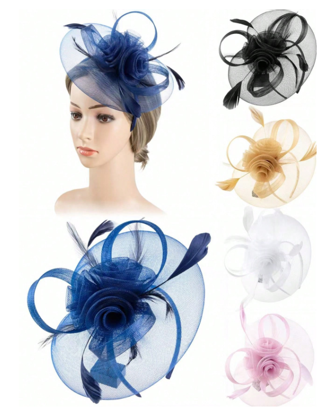 Wedding Fascinator Navy