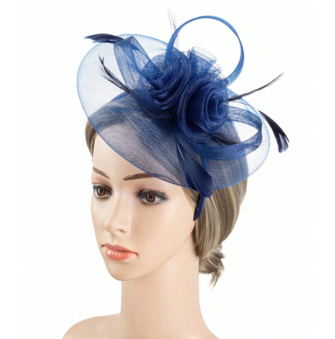 Wedding Fascinator Navy