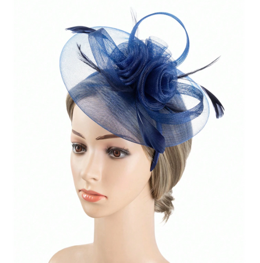 Wedding Fascinator Navy