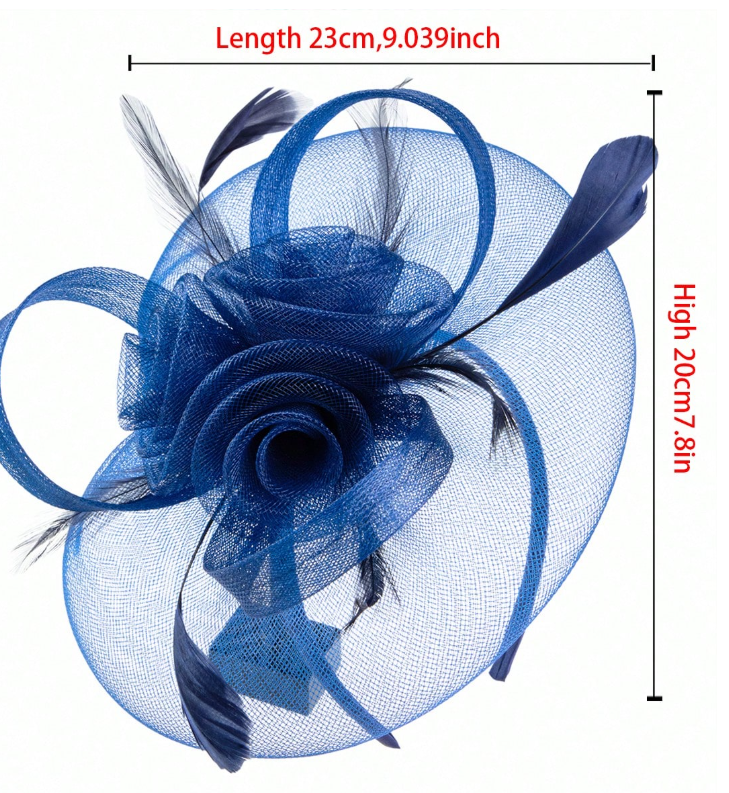 Wedding Fascinator Navy