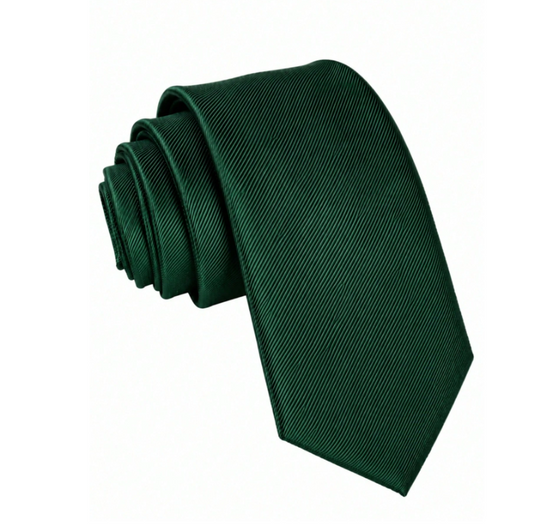 Groomsmen Solid Color Wedding Tie Green