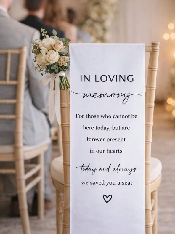 In Loving Memory Wedding Chair Banner