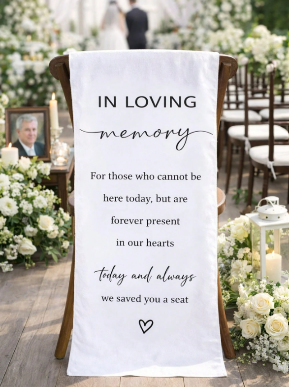 In Loving Memory Wedding Chair Banner