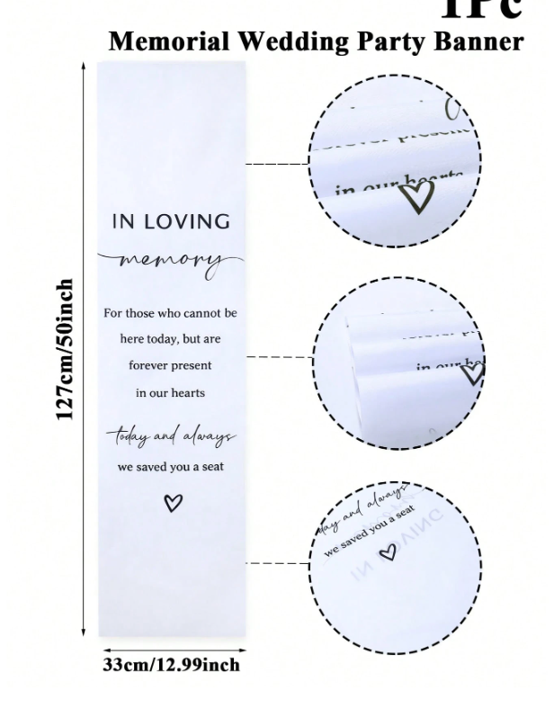 In Loving Memory Wedding Chair Banner
