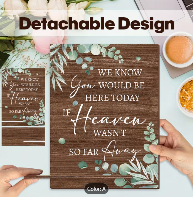 In Loving Memory Wedding Sign green leaves