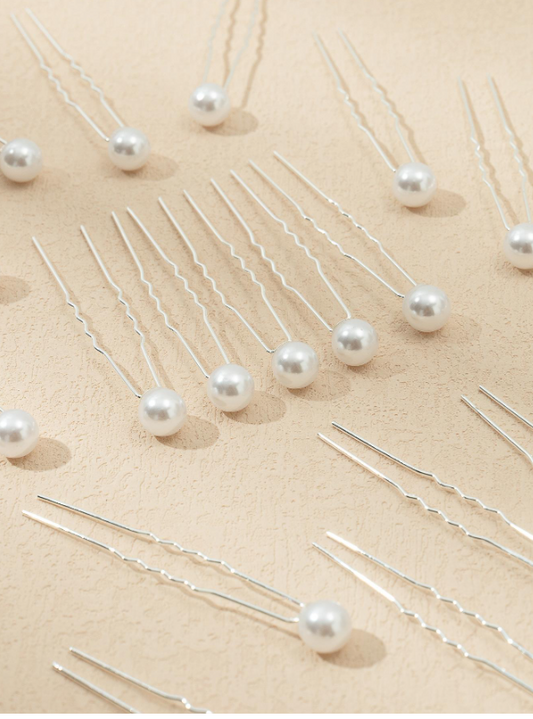 20pcs Hair Pins With Faux Pearls