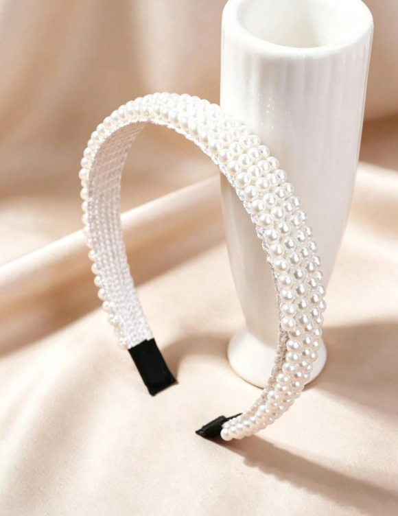 Bride Pearl & Rhinestone Décor Headband