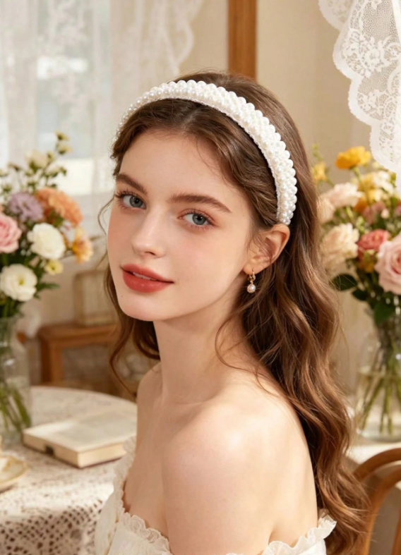 Bride Pearl & Rhinestone Décor Headband