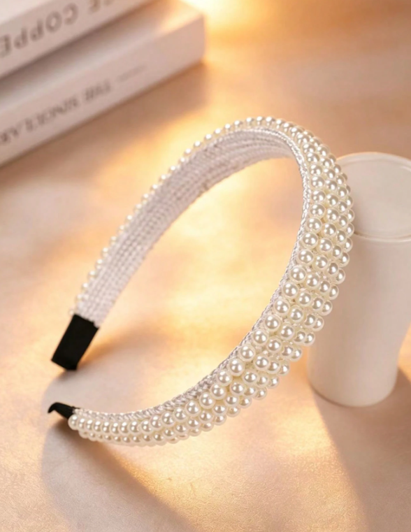 Bride Pearl & Rhinestone Décor Headband