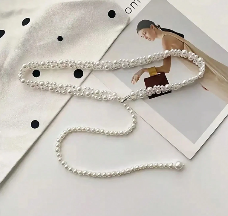 Faux Pearl Decorative Belt