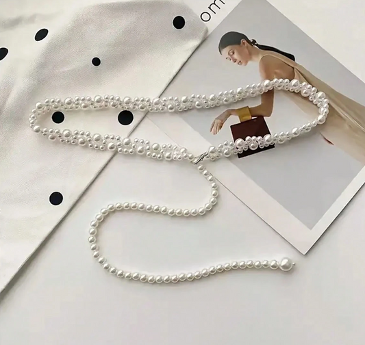 Faux Pearl Decorative Belt