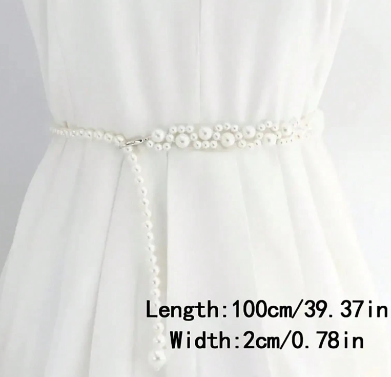 Faux Pearl Decorative Belt