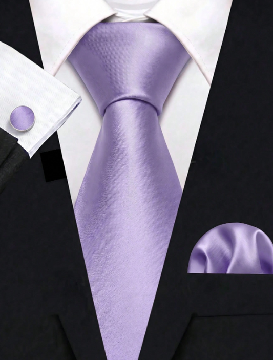 Groomsmen Solid Color Wedding Tie Lilac