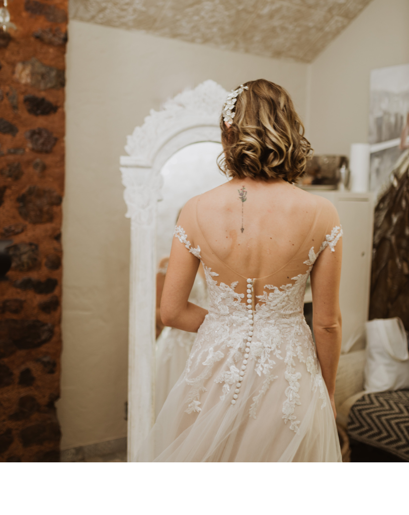 Elodie | Romantic Blush A-Line Wedding Dress