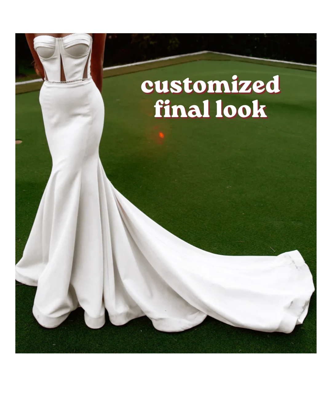 Tender Glow | Customised Pearl Beaded Pollardi Gown with Detachable Bow & Train