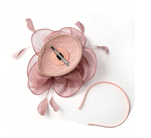 Wedding Cocktail Flower Feathers Hair Clip