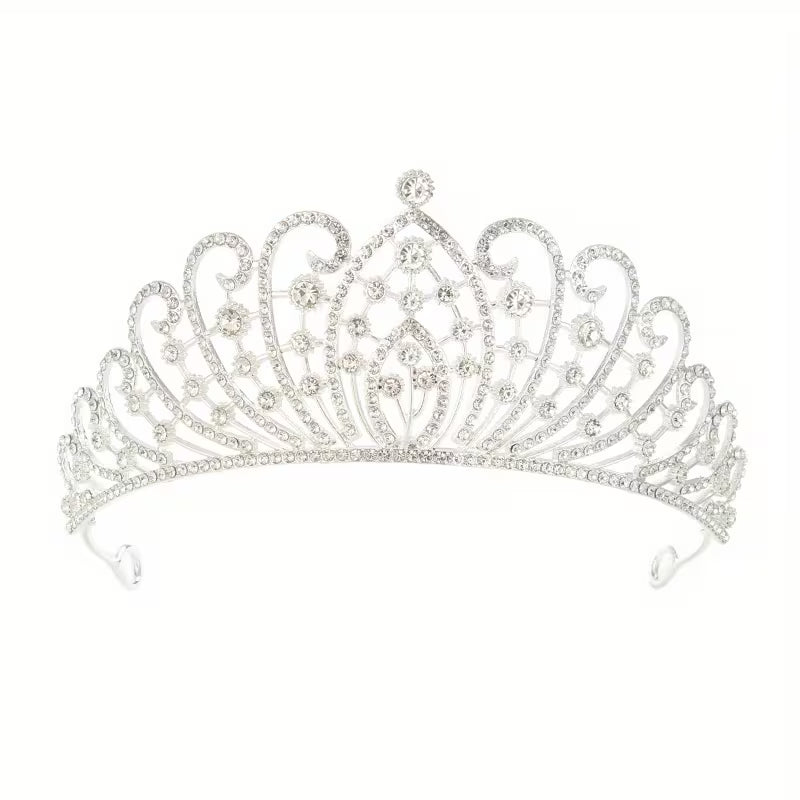 Luxury Crystal Wedding Tiara Silver