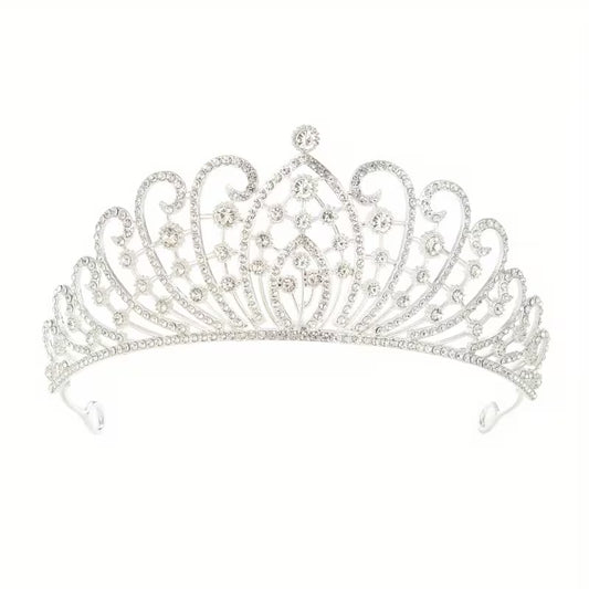 Luxury Crystal Wedding Tiara Silver