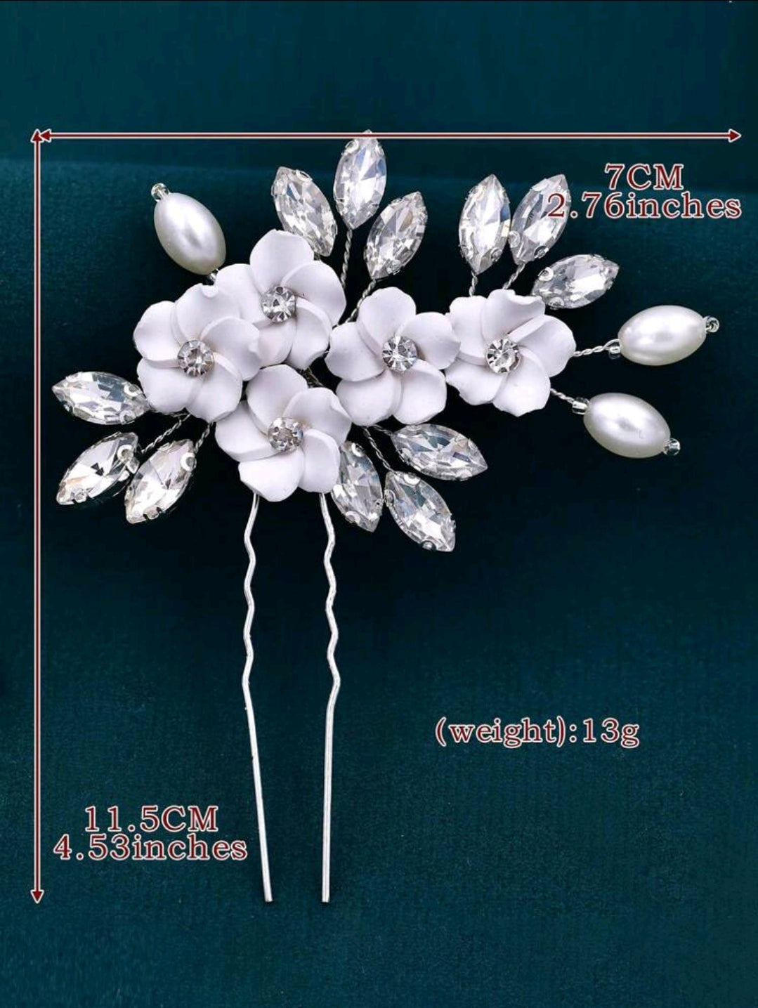Handmade Pearl Bridal Hair Comb