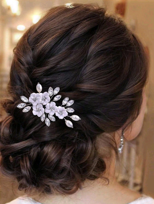 Handmade Pearl Bridal Hair Comb
