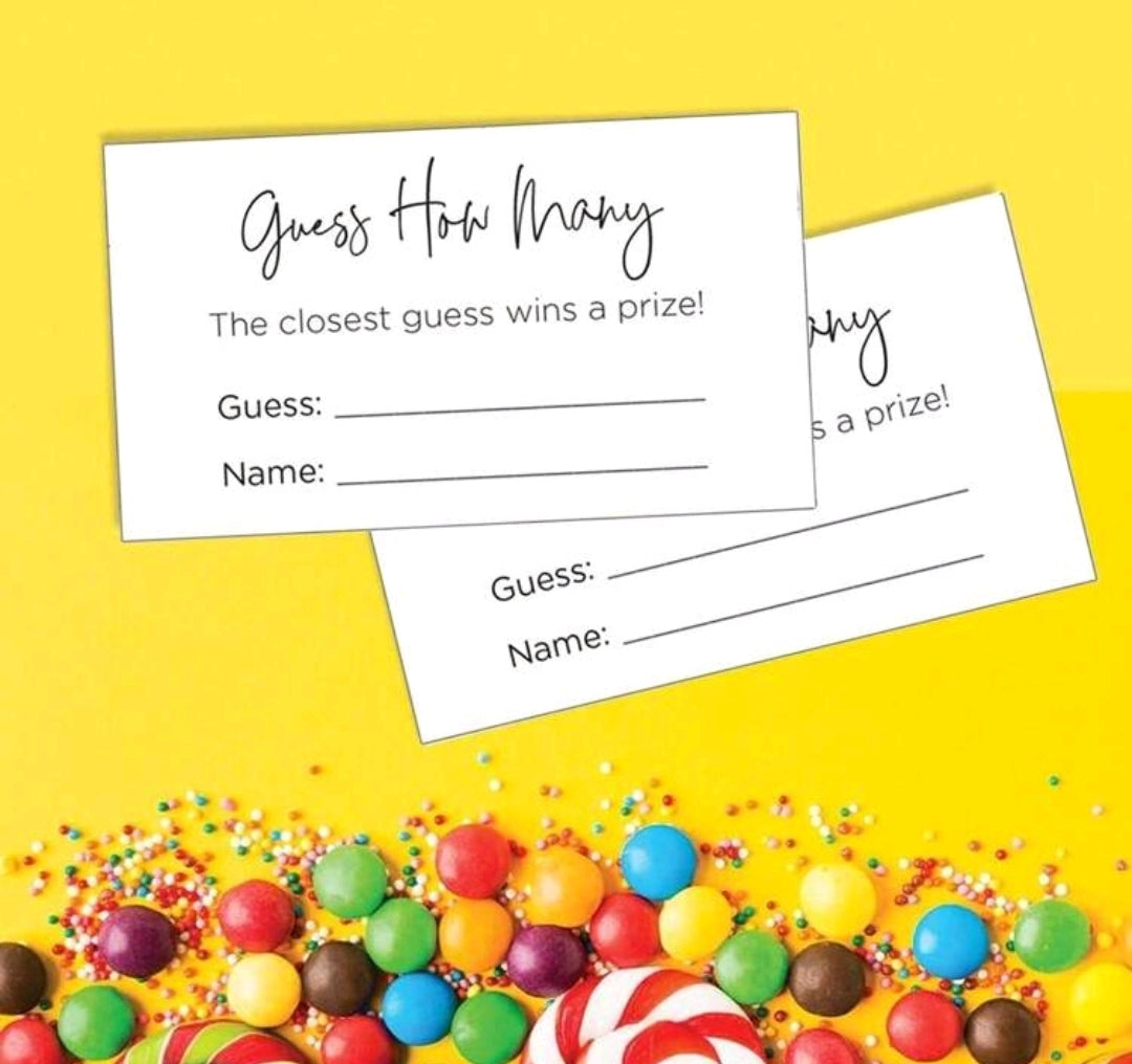 10pcs How Many Guests - Guessing Wedding Game Cards