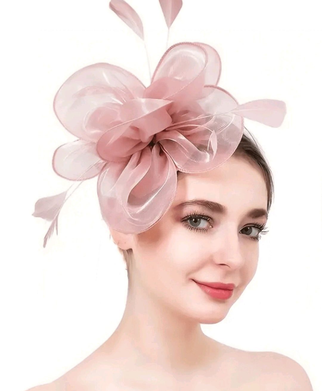 Wedding Cocktail Flower Feathers Hair Clip