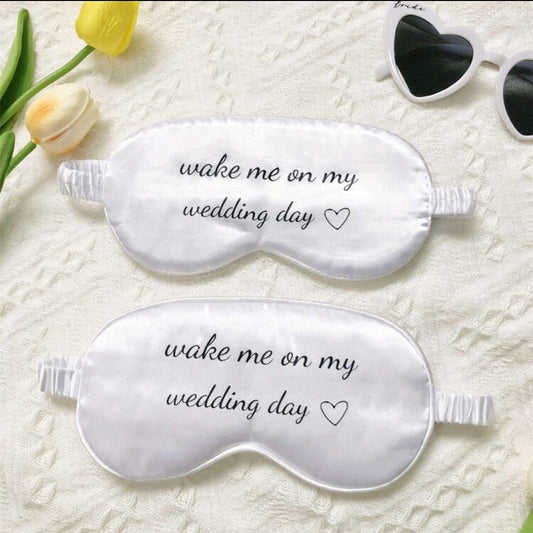 Wake Me On My Wedding Day White Eye Mask