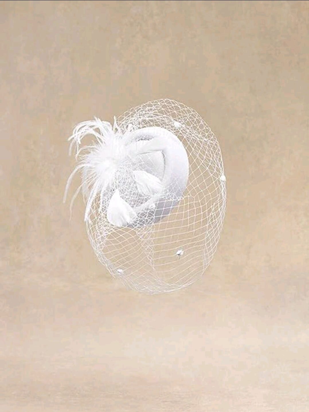 White Feather Headpiece Tea Party Hat